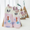 Cartoon style fuzzy warm indoor home slipper socks coral velvet socks